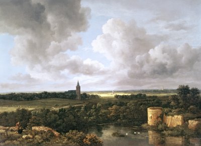 Paisaje con castillo y iglesia en ruinas, c.1665-70 de Jacob van Ruisdael